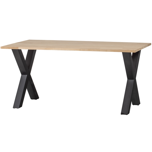Combi Tablo eiken 160 x 90 cm met Alkmaar poot, schuin vooraanzicht