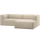 Bean chaise longue bank rechts beige melange
