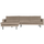 Rodeo chaise longue links velvet khaki