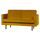 Rodeo 2-seater sofa velvet ochre yellow