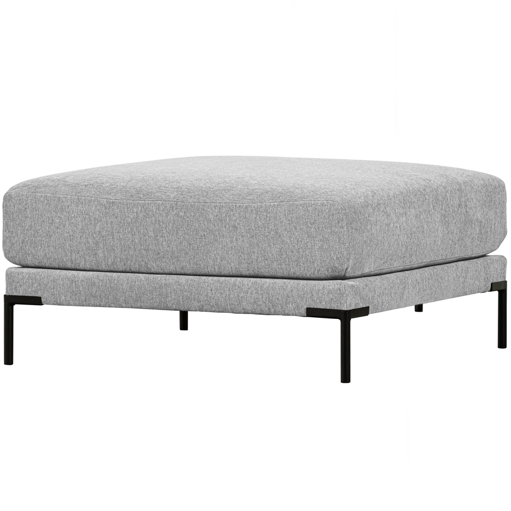 Couple hocker 100 cm hellgrau, schräge Vorderansicht