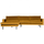 Rodeo chaise longue linken velvet ochre