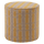 Sarli poef high chenille taupe/yellow