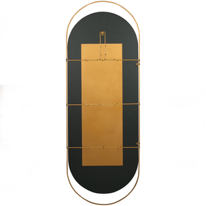 Sanou passpiegel ovaal XL antique brass 168x60, vooraanzicht