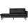 Rodeo daybed rechts ecoleder schwarz
