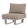 Bear garden lounge chair/1-seater element aluminium sand