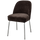 Vogue eetkamerstoel 3D chenille donkerbruin chrome poot