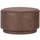 Coffee pouf leather look warm brown