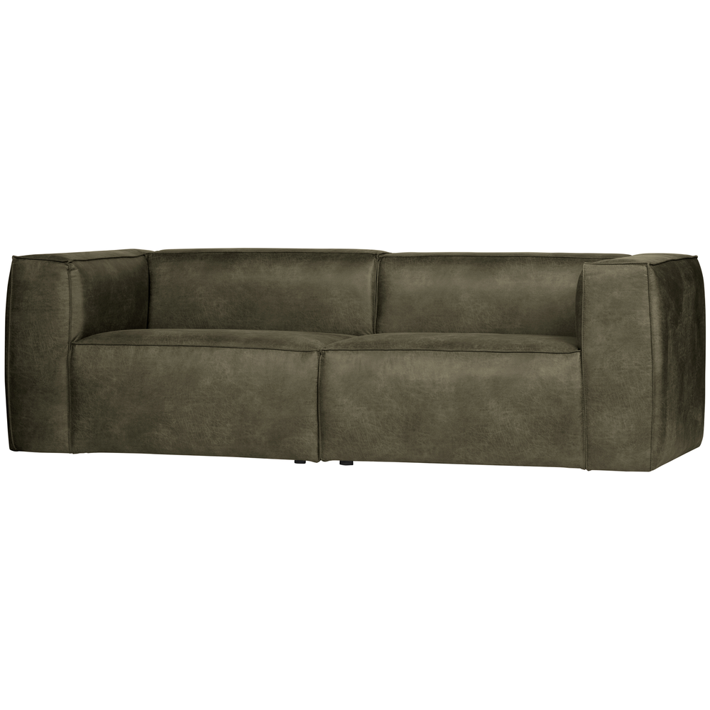 Bean 3,5-seater sofa ecoleather army, front view