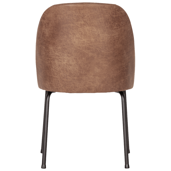 Vogue dining chair ecoleather cognac, back view