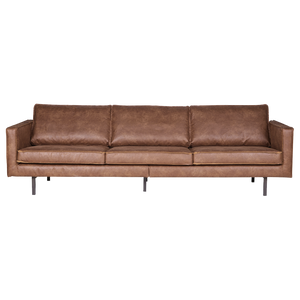 Rodeo bank 3-zits ecoleer cognac, vooraanzicht