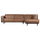 Statement corner sofa right ecoleather cognac