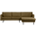 Rodeo chaise longue rechts structure velvet brass