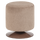 Islen pouf with swivel base bouclé brown