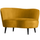Sara lounge sessel links samt ocker
