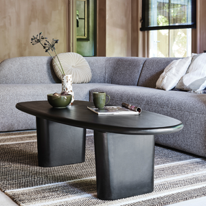 Sloping corner sofa left light brown melange, room setting