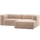 Bean chaise longue sofa rechts chenille-samt natur