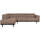 Statement hoekbank links bouclé nougat