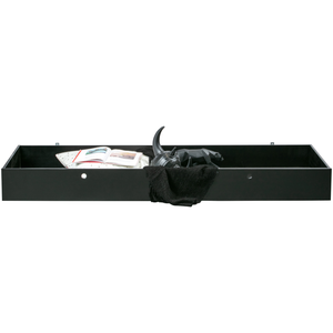 Joep underbed drawer pine black, front view