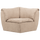 Baggy hoekelement geweven chenille zand