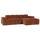 Mojo chaise longue bank rechts ribstof roestbruin