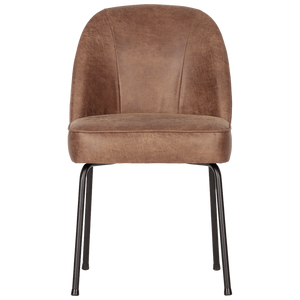 Vogue dining chair ecoleather cognac, front view