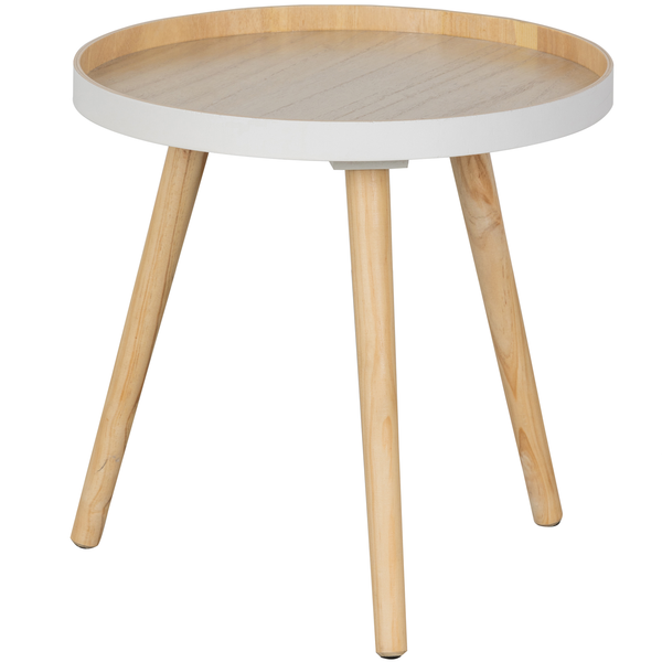 Sasha bijzettafel hout ø41 cm, vooraanzicht
