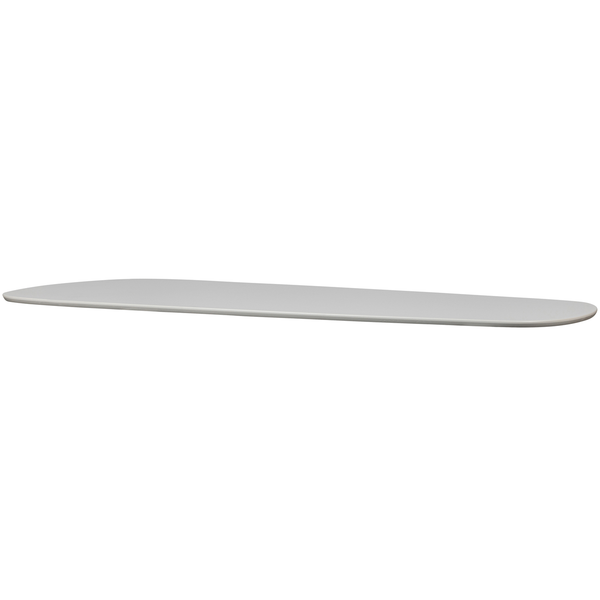 Tablo ash wood tabletop Mist organic long 220 x 100 cm, angled front view