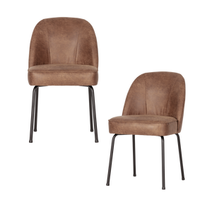 Vogue dining chair ecoleather cognac, detail