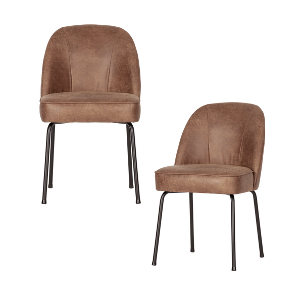 Vogue dining chair ecoleather cognac, detail