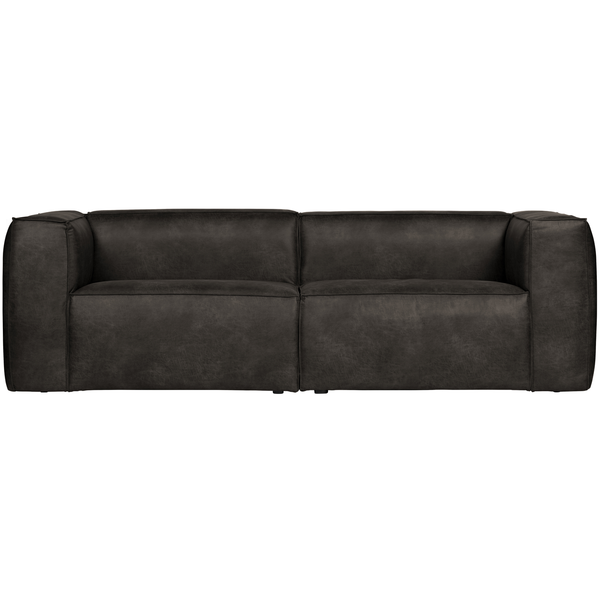 Bean 3,5-seater sofa ecoleather black, front view