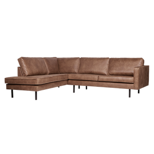Rodeo eckbank linken ecoleder cognac, Vorderansicht