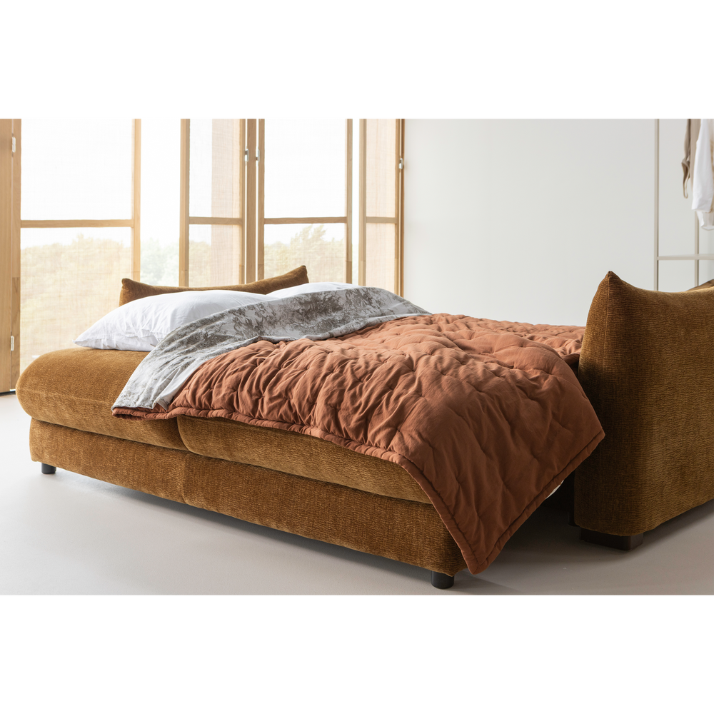 Jonne 3-Sitzer-Schlafsofa in Natur-Chenille, Ambientefoto
