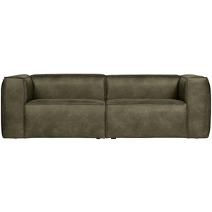 Bean 3,5-seater sofa ecoleather army, front view