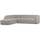 Sloping eckbank links off white melange