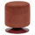 Islen pouf with swivel base bouclé burgundy red