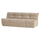 Cluster 3-zits bank velvet zacht beige