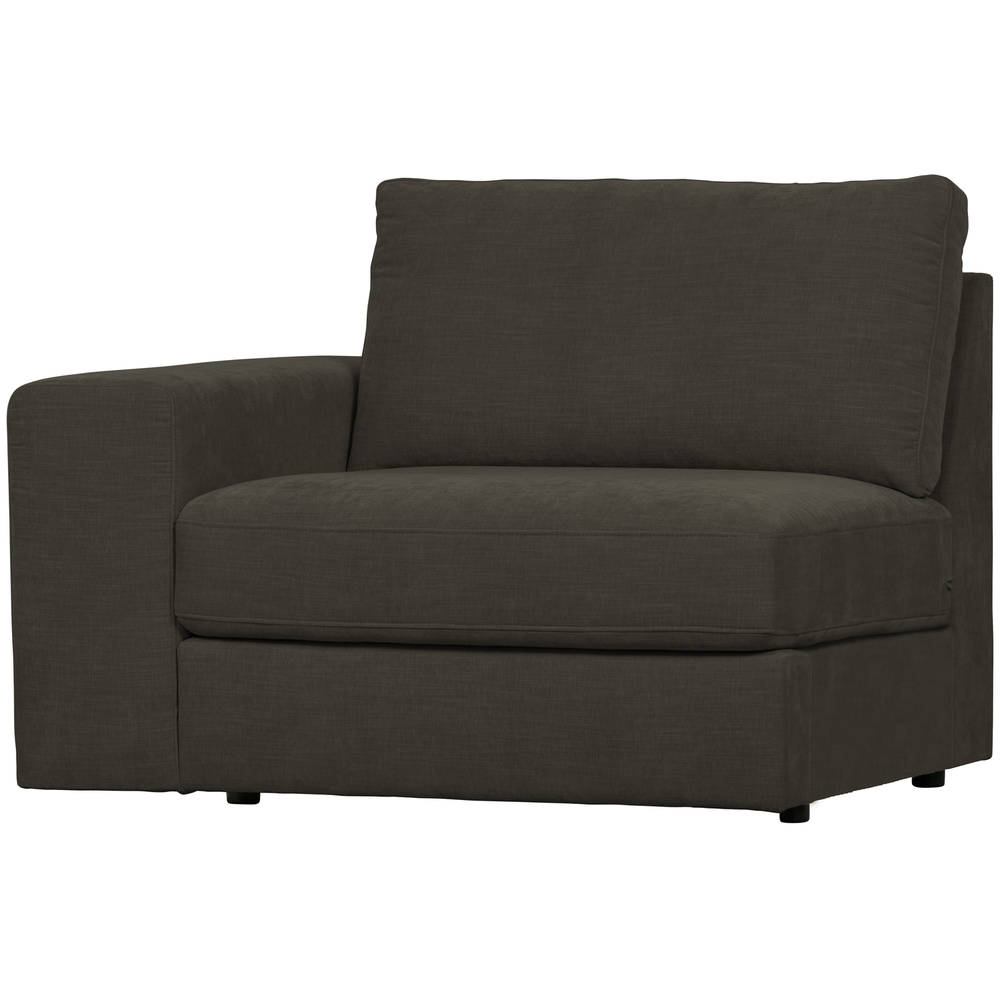 Family 1-sitzer element arm linken anthrazit, schräge Vorderansicht