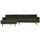 Rodeo chaise longue left velvet dark green