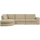 Family corner sofa rounded left sand