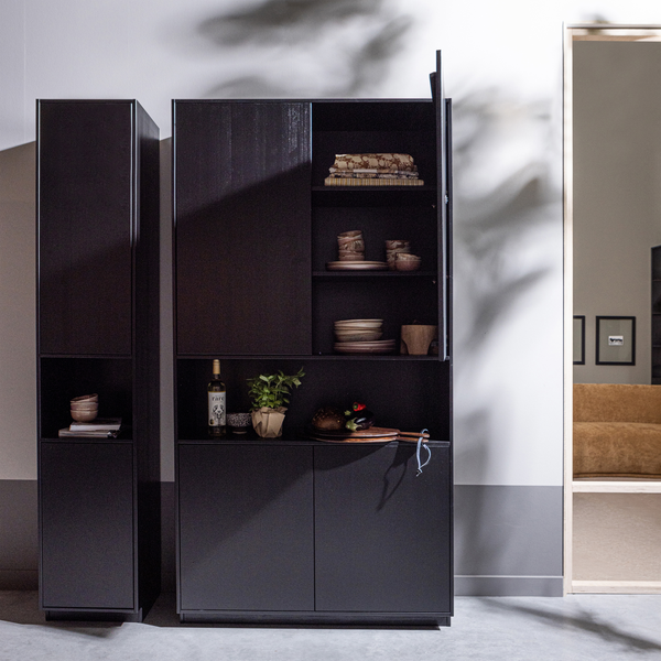 Finca stauschrank 40 cm holz tiefschwarz, Ambientefoto