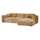 Cloud chaise longue bank rechts chenille honinggeel