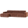 Novi chaise longue bank links ribstof terra