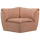 Baggy hoekelement geweven chenille oudroze