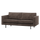 Rodeo 2,5-sitzer sofa cord braun