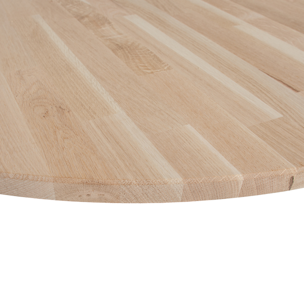Tablo tafelblad rond eiken Ø 120 cm onbehandeld, detail