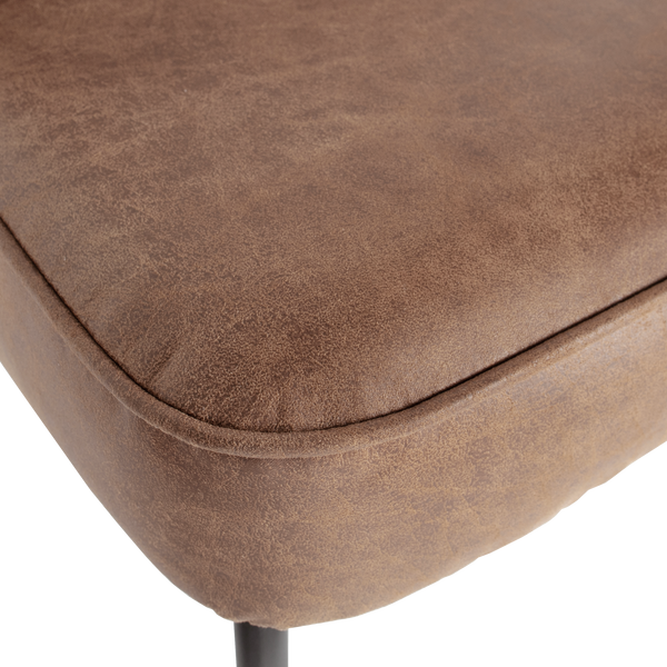 Vogue dining chair ecoleather cognac, detail