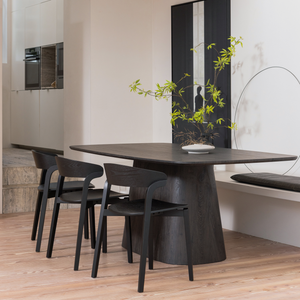 Leah eettafel mdf donkerbruin 200x105 cm, sfeerfoto