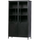 Exhibit display case metal black
