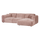 Cloud chaise longue bank rechts chenille taupe/roze